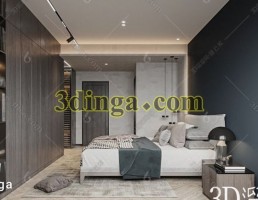 صحنه داخلی اتاق خواب مدرن