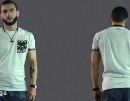 کاراکتر مرد ایستاده در حال نگاه کردن