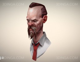 مجسمه نیم تنه مرد