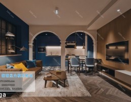 اتاق نشیمن کلاسیک سبک میکس