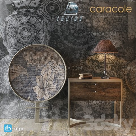 میز کنارتختی + آباژور