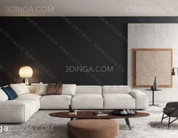 صحنه داخلی اتاق نشیمن سبک مدرن