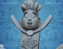 مجسمه کاراکتر کارتونی پسربچه برای چاپ سه بعدی