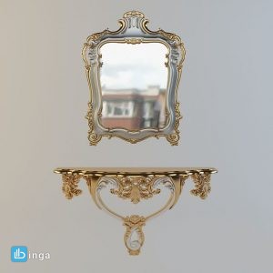 آینه + کنسول دیواری لوکس