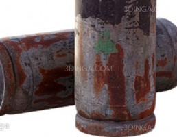 کپسول فلزی زنگ زده