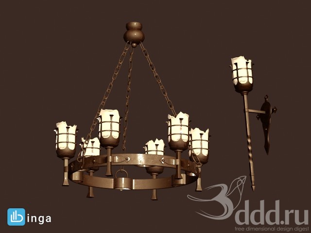 لوستر + شب خواب کلاسیک