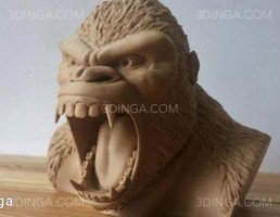 قلک شکل سر گوریل برای چاپ سه بعدی