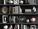 قفسه کتاب + وسایل تزیینی لوکس