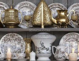 ست ظروف عتیقه آشپزخانه