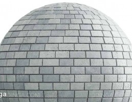 تکسچر سنگفرش روسازی بتنی خاکستری