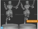 مجسمه ی زن جنگجو برای چاپ سه بعدی
