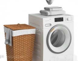 ماشین لباسشویی + سبد