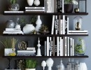 قفسه کتاب + وسایل تزیینی
