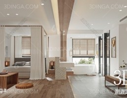 صحنه داخلی اتاق هتل سبک چینی