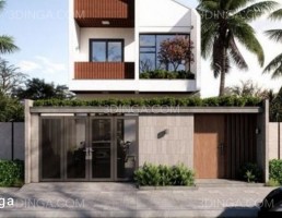 صحنه بیرونی خانه ویلایی برای اسکچاپ
