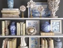 قفسه کتاب + وسایل تزیینی