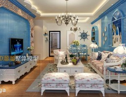 اتاق نشیمن سبک مدیترانه ایی