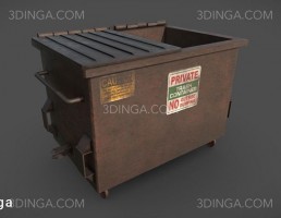 سطل زباله صنعتی فلزی بزرگ