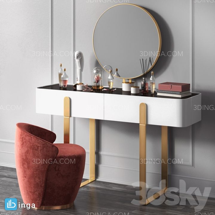 میز آرایش + صندلی