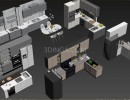 مدل سه بعدی کابینت آشپزخانه