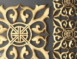 گچبری به شکل گل