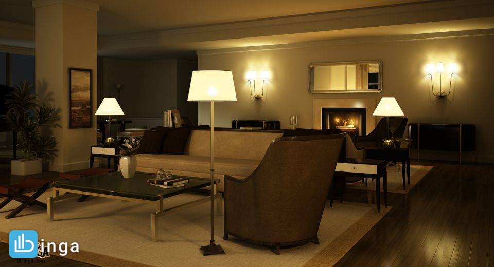صحنه اتاق نشیمن
