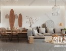 صحنه داخلی سالن نشیمن+ ناهارخوری