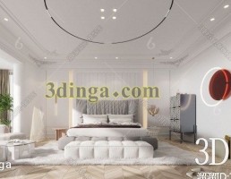 صحنه داخلی اتاق خواب اروپایی