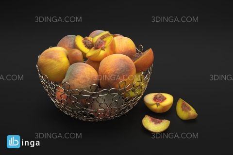ظرف پر از هلو