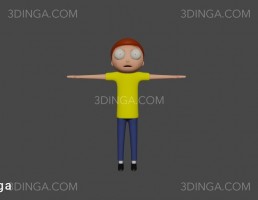 مدل سه بعدی morty از کارتون rick and morty