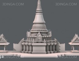 مدل معبد تایلند به سبک چین و ژاپن