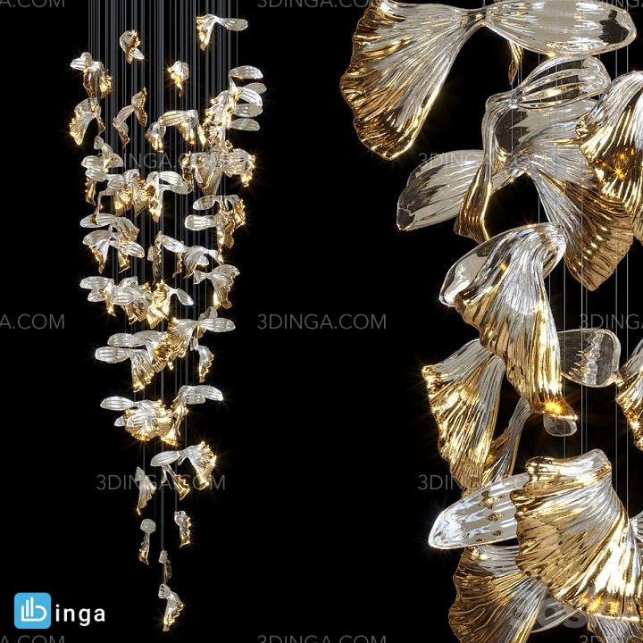 لوستر مدرن طرح ماهی
