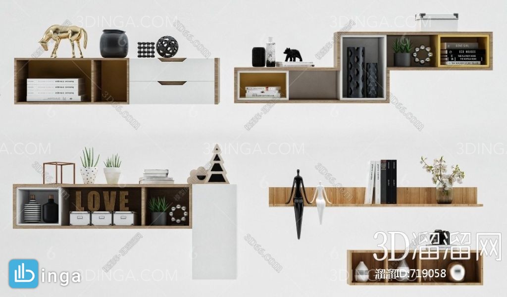 ست اشیاء تزئینی دیوار