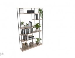 قفسه کتاب + ست تزئینی