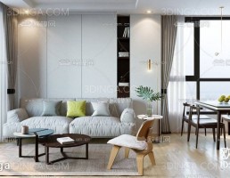 صحنه داخلی اتاق نشیمن + ناهارخوری