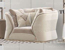 مبل راحتی + میز عسلی + آباژور کلاسیک