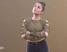 کاراکتر زن ژست گرفته