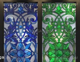 شیشه های پنجره رنگی به سبک کلاسیک