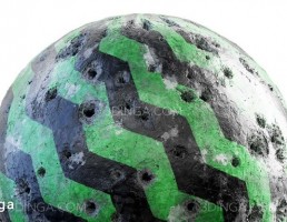 تکسچر بتن آسیب دیده با گلوله
