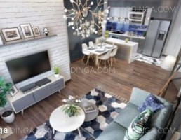صحنه داخلی آپارتمان برای اسکچاپ