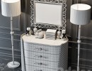 آینه + دراور + تابلو کلاسیک