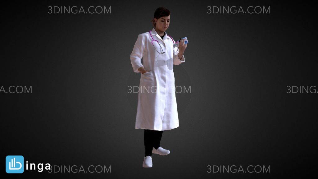 اسکن سه بعدی کاراکتر خانم دکتر