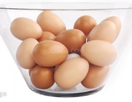 کاسه شیشه ایی + تخم مرغ