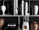 قفسه کتاب + وسایل تزیینی