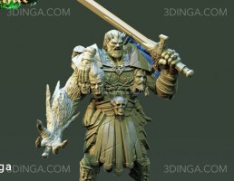 کاراکتر مرد جنگجو (Mordred ) برای چاپ سه بعدی