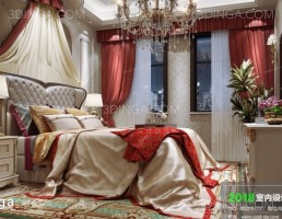 صحنه داخلی اتاق خواب کلاسیک