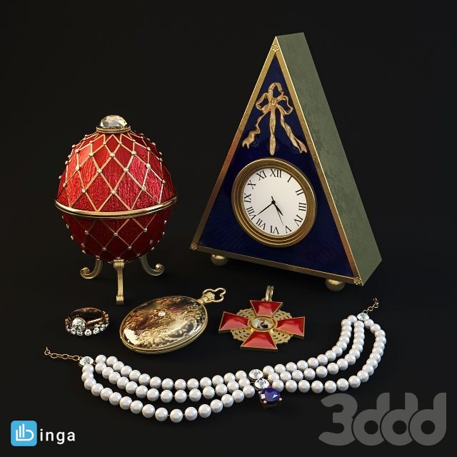 ساعت + گردبند + وسایل زینتی