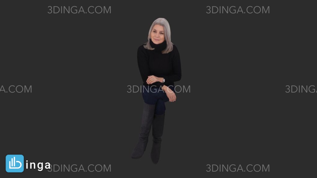 کاراکتر زن نشسته