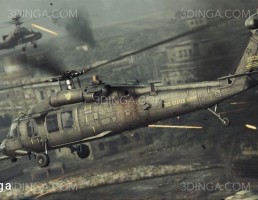 هلیکوپتر نظامی شاهین سیاه MH-60