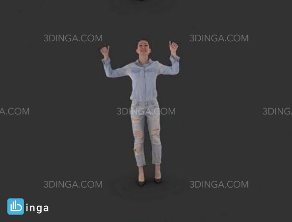 کاراکتر زن ایستاده